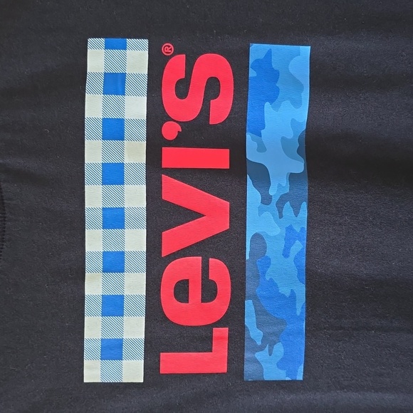 LEVIS BRAND SIGNATURE BOYS BLACK SHORT SLEEVE T-SHIRT SIZE SMALL - Picture 4 of 11